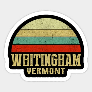 WHITINGHAM VERMONT Vintage Retro Sunset Sticker